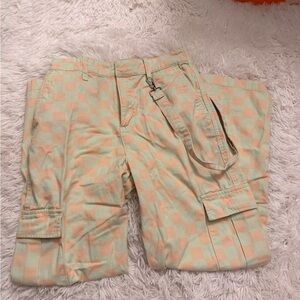 Forever 21 Pastel Checkered Cargo Pants